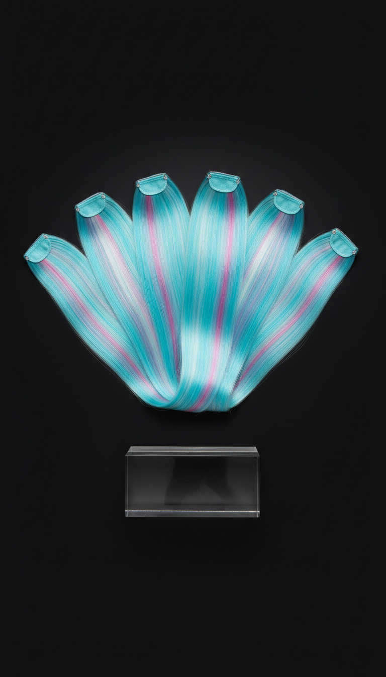 Vivid Aqua Tape-In Extensions