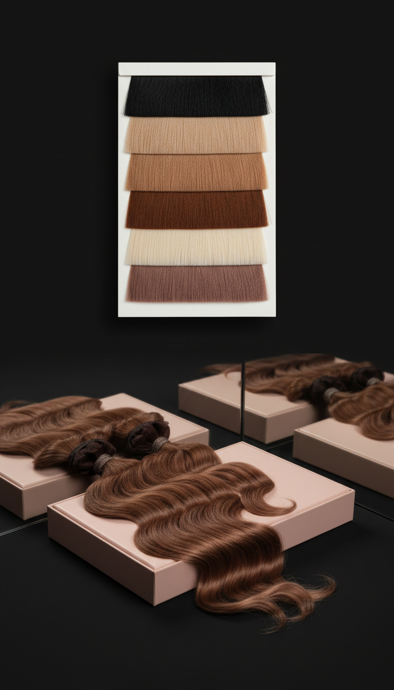 Color-Matching Hair Sample Swatch