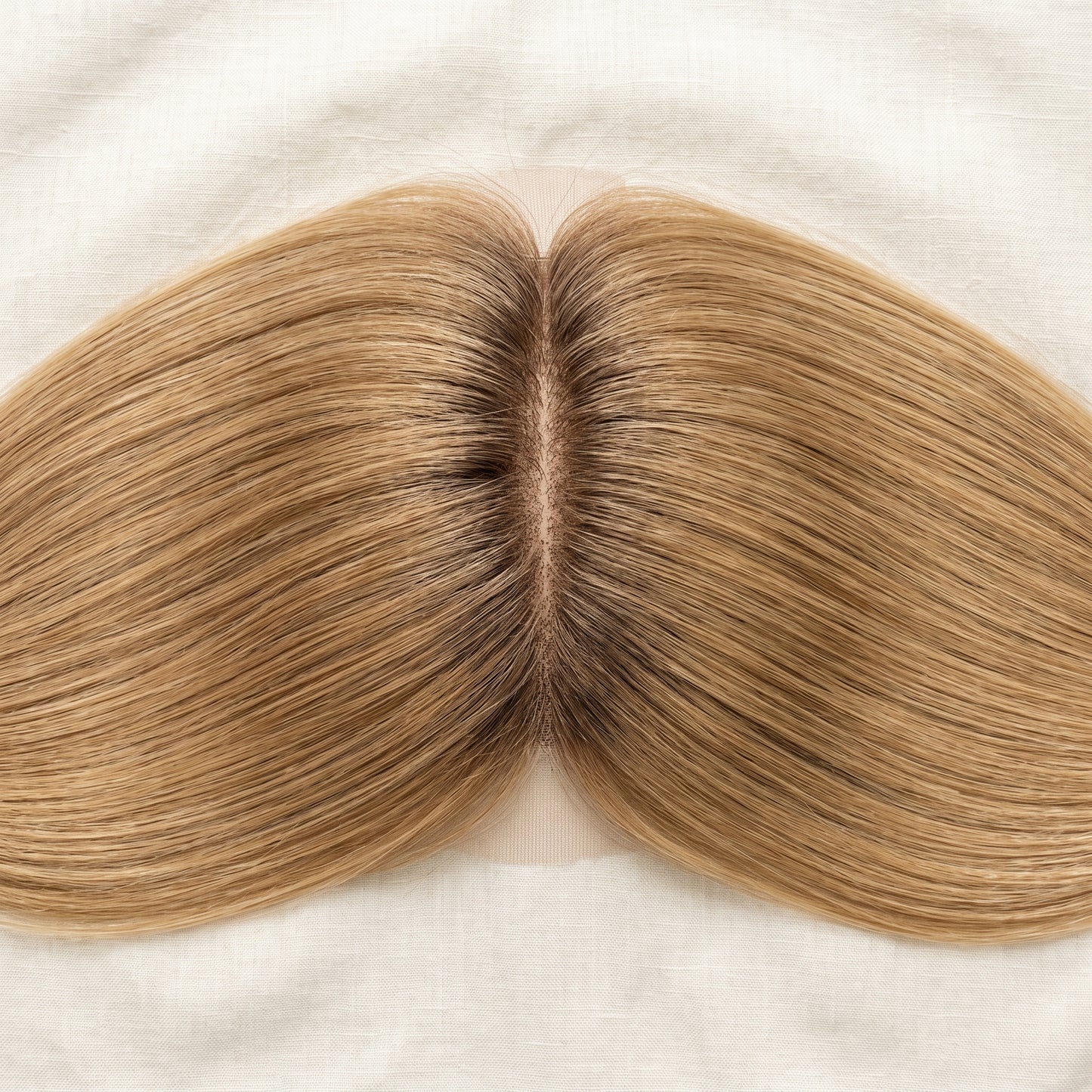 QOGH Hair Topper Solid Colour #10 top view parting