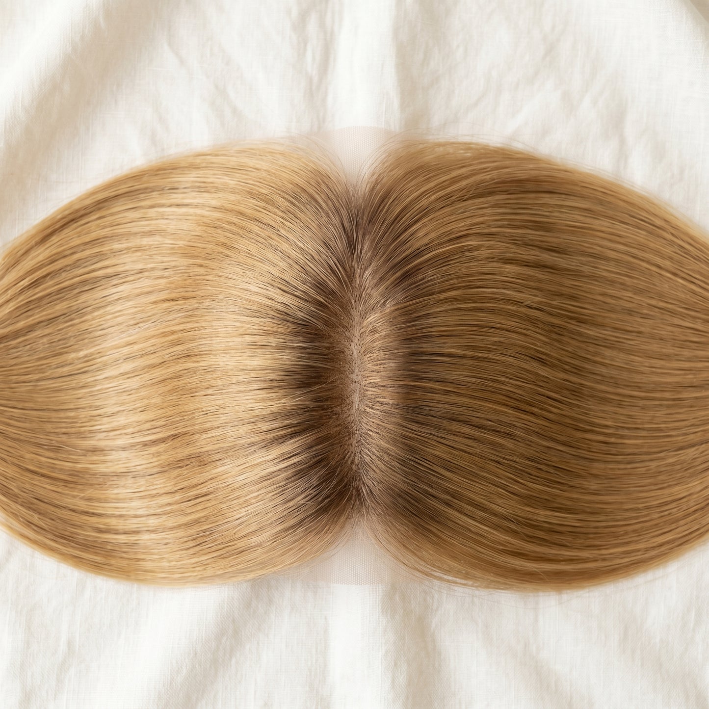 QOGH Hair Topper Solid Colour #14 top view parting