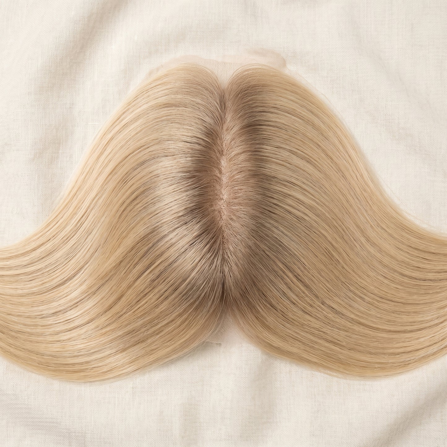 QOGH Hair Topper Solid Colour #18 top view parting