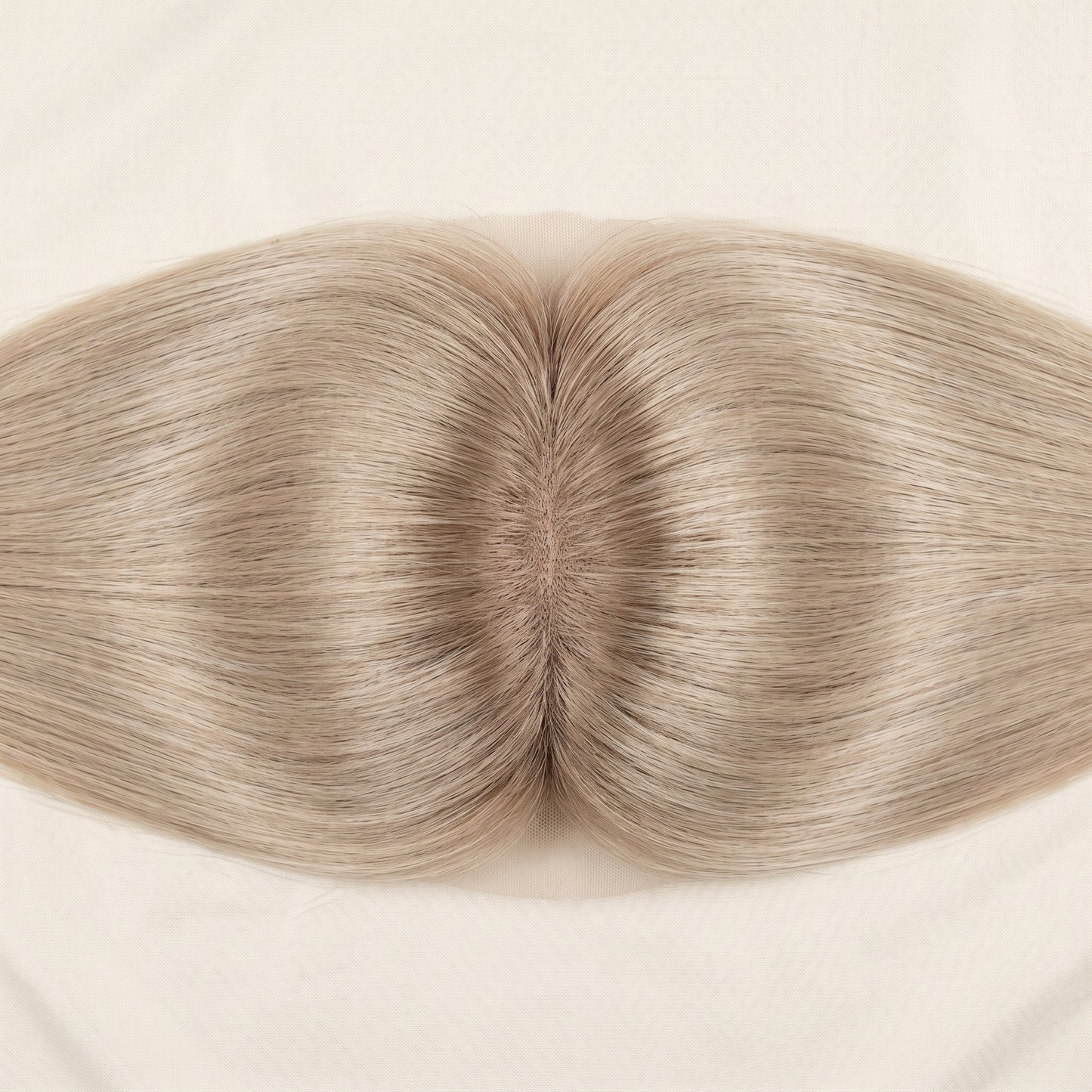 QOGH Hair Topper Solid Colour #60A-Ash top view parting