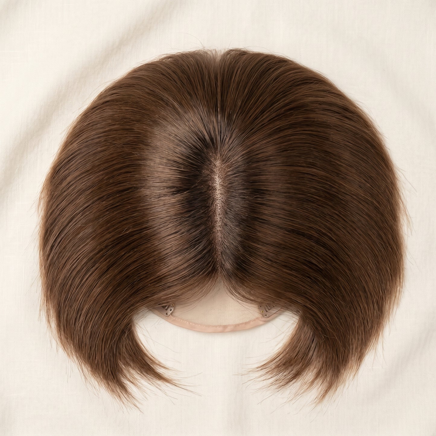 QOGH Hair Topper Solid Colour #6 top view parting