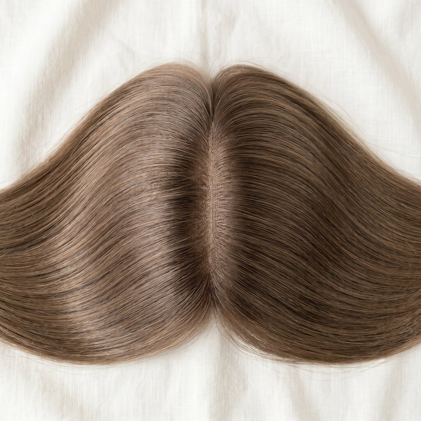 QOGH Hair Topper Solid Colour #8 top view parting